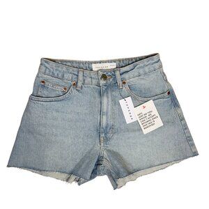 TopShop Steel Gray High Waisted Shorts Size 2